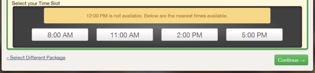 Available Party Times