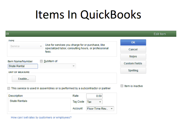 Quickbooks Items