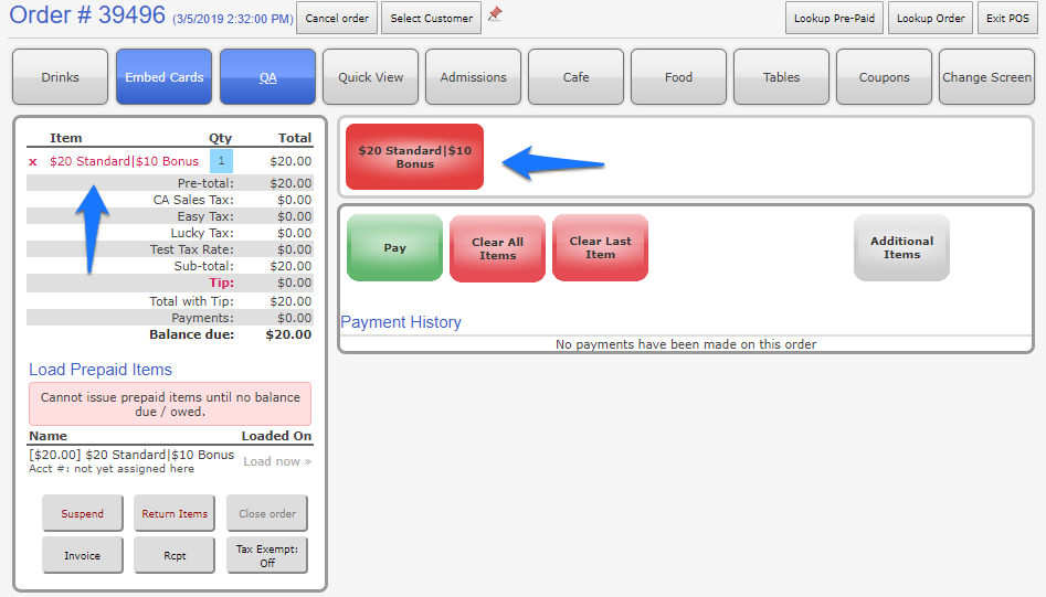 Embed Card Check Balance