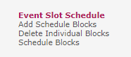 Event Slot Schedule Buttons