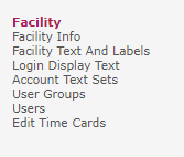 Facility Buttons
