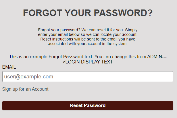 Forgot Password Text